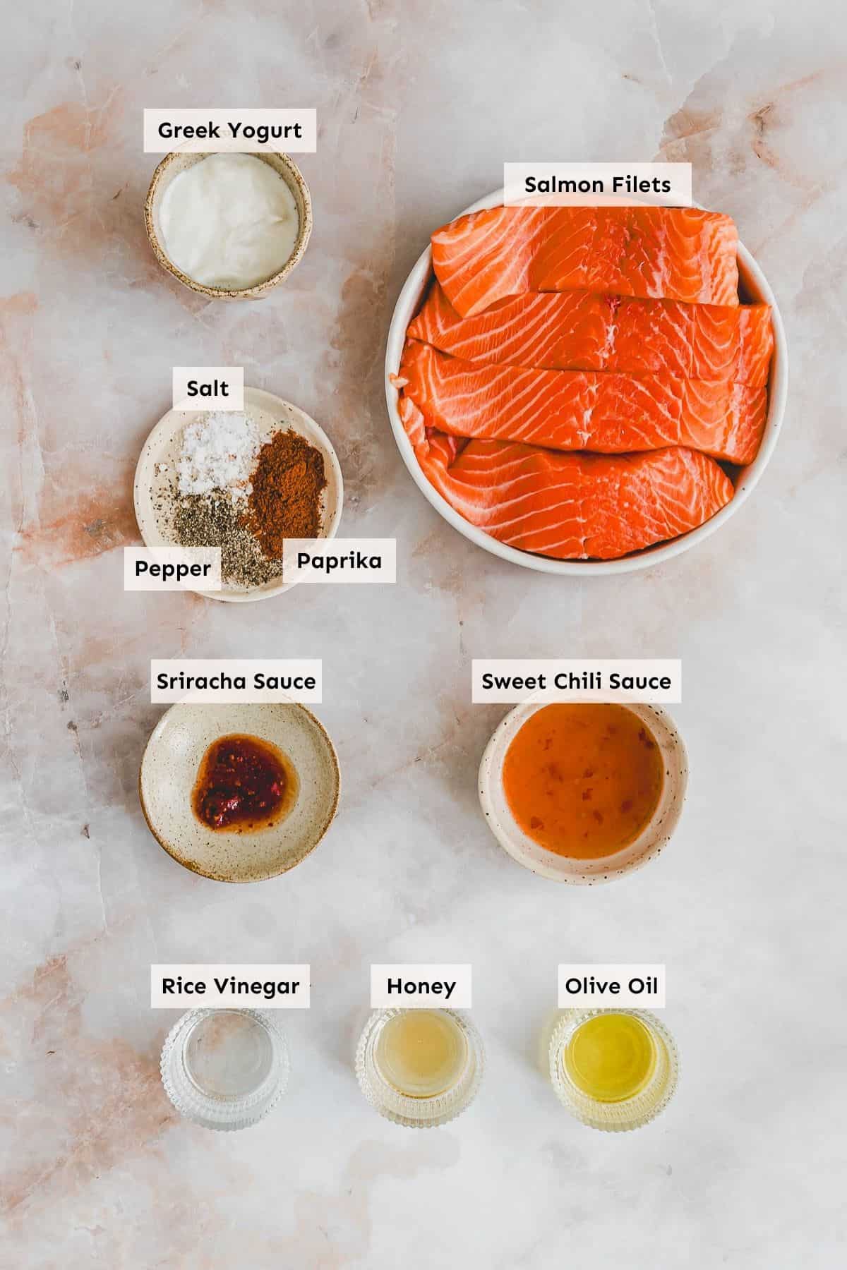 Air Fryer Bang Bang Salmon Bites Ingredients-1