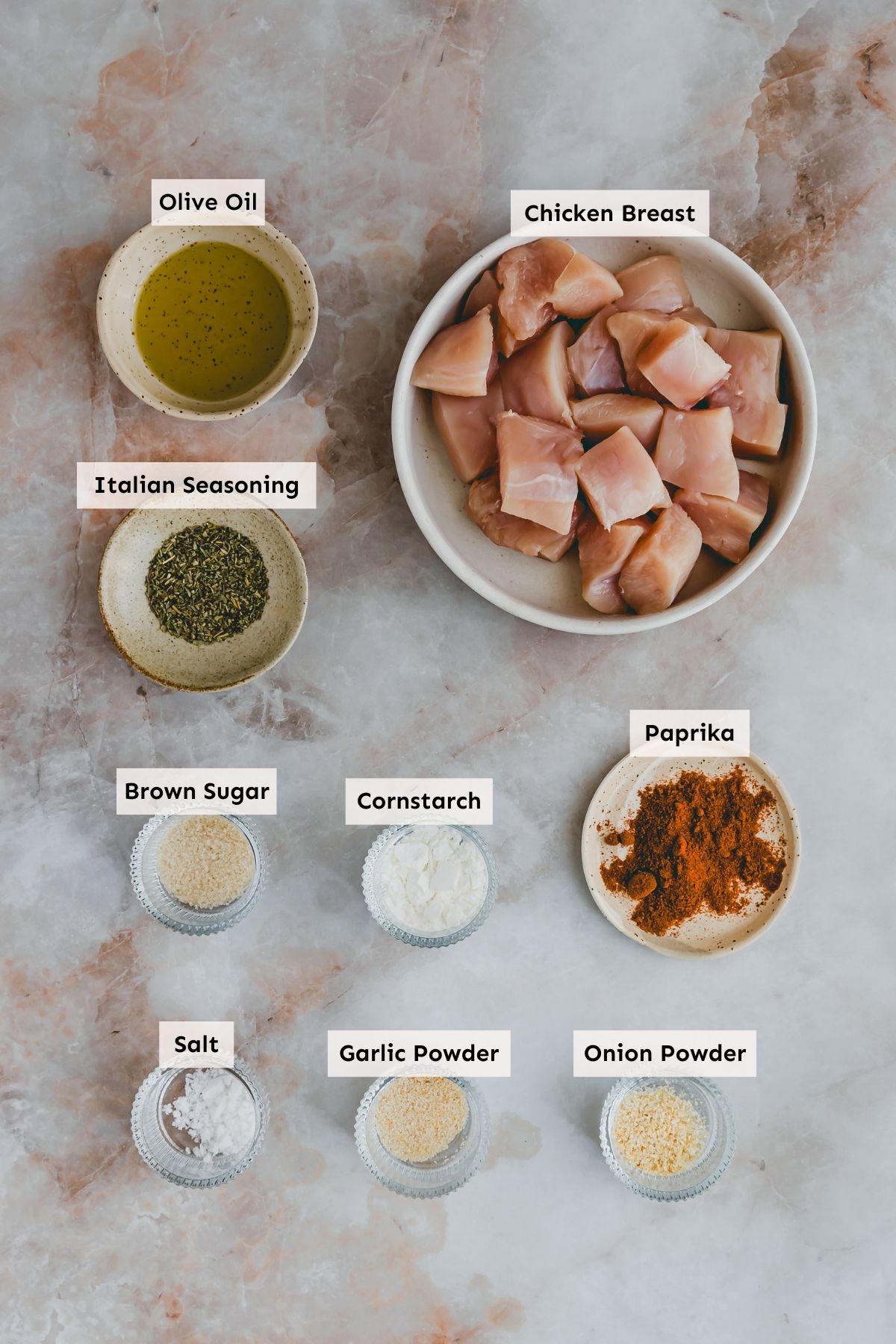 Air Fryer Chicken Bites Ingredients