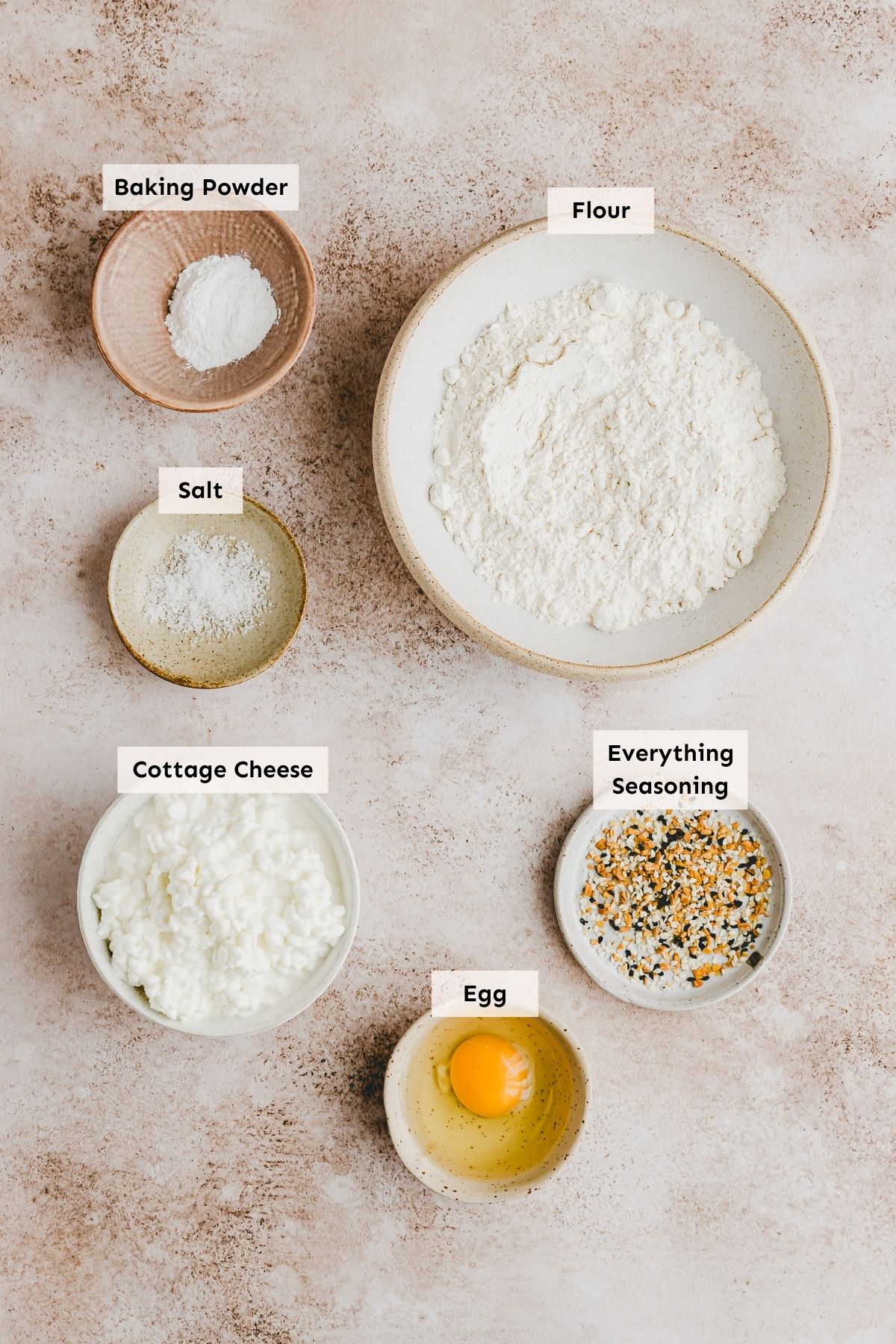 Air Fryer Cottage Cheese Bagels Ingredients