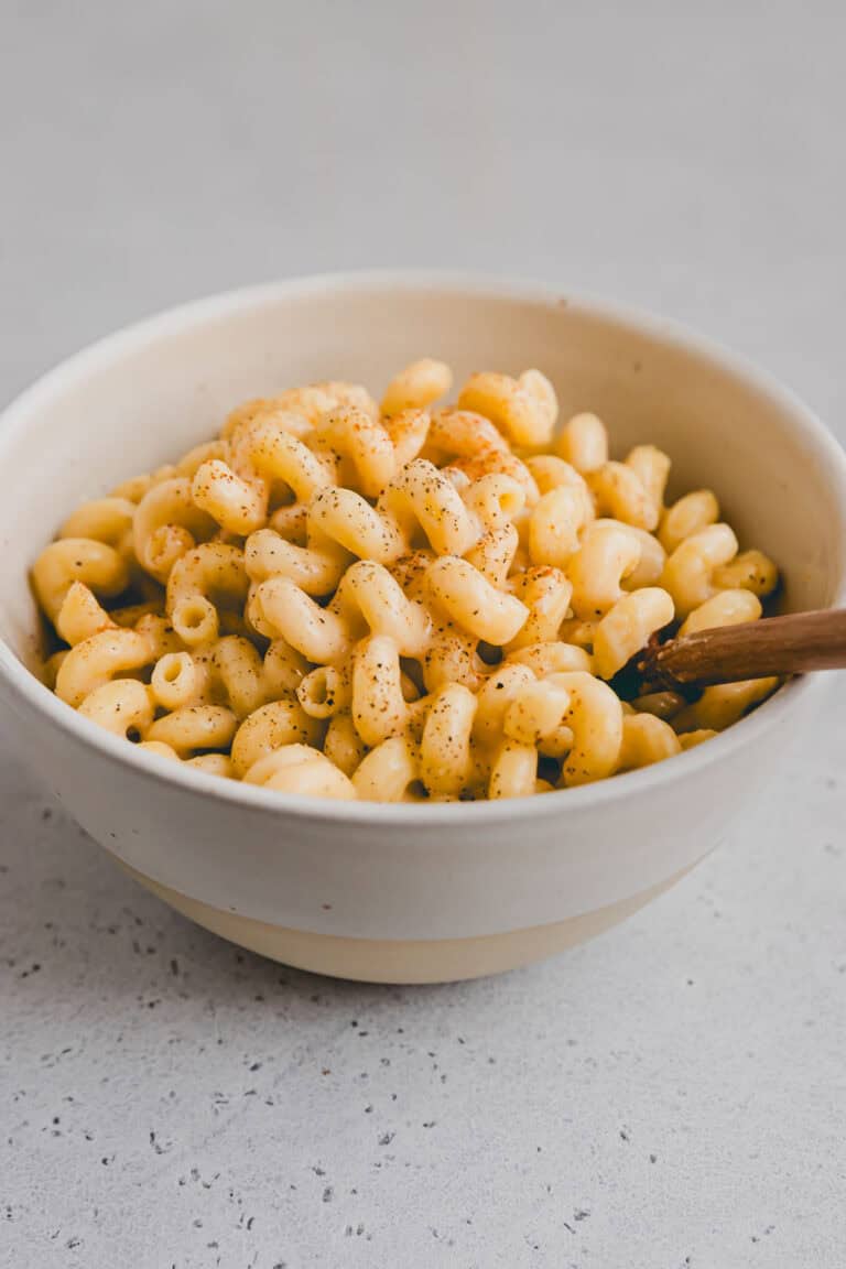 Protein Mac & Cheese in a bowl