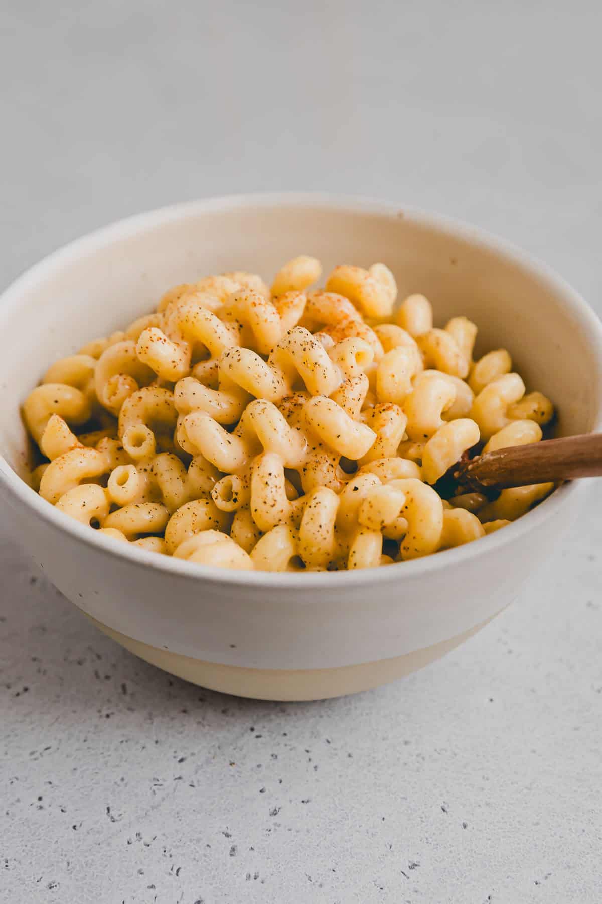 Protein Mac & Cheese in a bowl